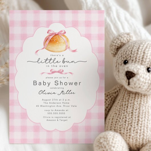 Faire-Part de Naissance Bébé Fille avec Petit Pain