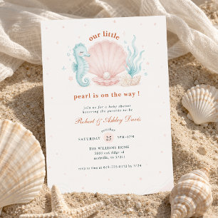Faire-Part de Naissance Bébé Fille Coquillage Perl