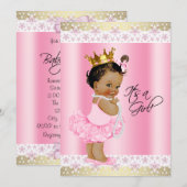 Faire-Part de Naissance Bébé Fille Ethnique Baller (Devant / Derrière)
