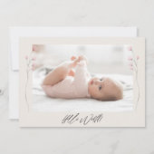 Faire-part de Naissance Bébé Fille Remerciement Ph (Dos)