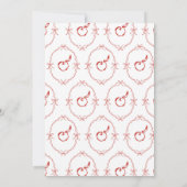 faire-part de naissance bébé fille ruban rouge pom (Dos)