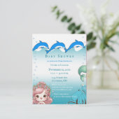 Faire-part de Naissance Bébé Fille Sous l'Océan (Debout devant)