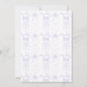 Faire-Part de Naissance Bébé Fille Violet (Dos)
