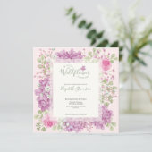 Faire-part de naissance Bébé Fleur Sauvage Rose (Debout devant)