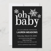Faire-part de naissance Bébé Flocon de neige d'hiv (Devant)
