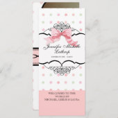 Faire-part de naissance bébé - Français Bow Dot Sw (Devant / Derrière)