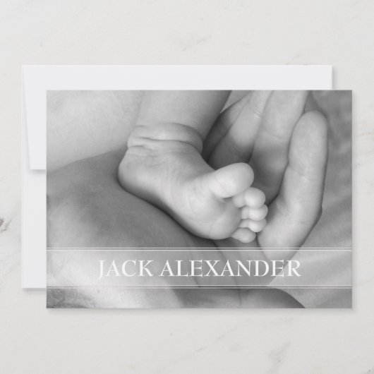 Faire-part de naissance bébé garçon (Devant)