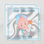 Faire-part de naissance bébé garçon (Devant / Derrière)