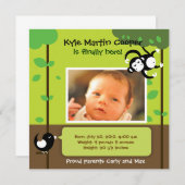 Faire-part de naissance bébé garçon (Devant / Derrière)