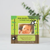 Faire-part de naissance bébé garçon (Debout devant)