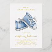 Faire-part de naissance Bébé garçon aquarelle bleu (Recto)