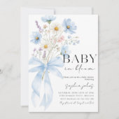 Faire-part de naissance bébé garçon Blue Bow Baby (Devant)
