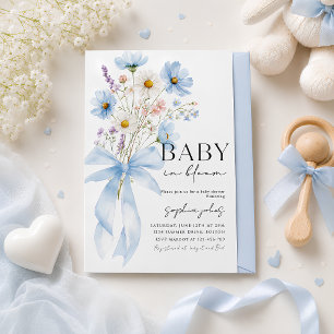 Faire-part de naissance bébé garçon Blue Bow Baby