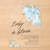 Faire-part de naissance bébé garçon en fleurs en f (Recto)