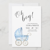 Faire-part de naissance bébé garçon, invitation bé (Devant)