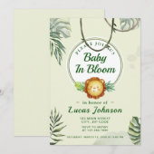 Faire-part de naissance bébé garçon Jungle Fleurs (Devant / Derrière)