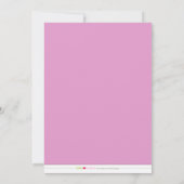 Faire-part de naissance Bébé Hippo et Birdie (rose (Dos)