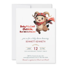 Faire-part de naissance Bébé Hiver Mouton Mignon