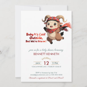 Faire-part de naissance Bébé Hiver Mouton Mignon