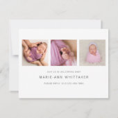 Faire-part de naissance Bébé Invitation Sip'n'See (Dos)