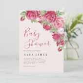 Faire-Part de Naissance Bébé Jardin de Roses Encha (Debout devant)