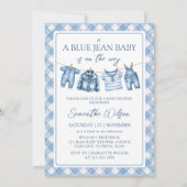 Faire-Part De Naissance Bébé Jean Bleu (Devant)