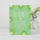 Faire-part de naissance Bébé Kiwi Moderne à points (Debout devant)