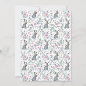 Faire-part de naissance BÉBÉ | Lapin aquarelle (Dos)