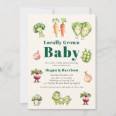 Faire-part de naissance bébé légumes mignons avec (Devant)