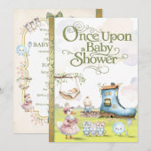 Faire-part de naissance bébé livre de contes (Devant / Derrière)