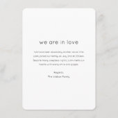 Faire-part de naissance bébé minimale (Dos)