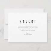 Faire-part de naissance bébé minimale (Dos)