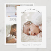 faire-part de naissance bébé moderne petite arche (Devant / Derrière)