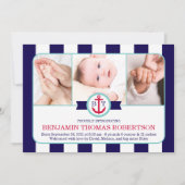 Faire-part de naissance bébé nautique (Devant)