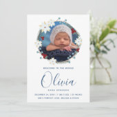 Faire-part de naissance bébé Noël (Debout devant)