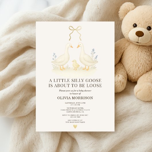 Faire-part de Naissance Bébé Oie Folle de Conte de