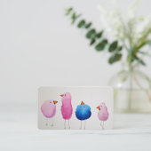 Faire-part de naissance Bébé Oiseau aquarelle Fant (Debout devant)