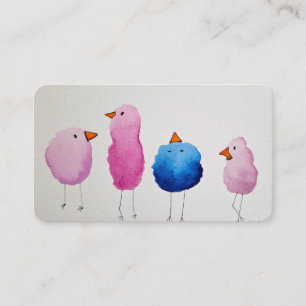 Faire-part de naissance Bébé Oiseau aquarelle Fant
