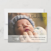 Faire-part de naissance bébé photo introduction Sc (Recto)