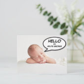 Faire-part de naissance bébé photo simple moderne (Debout devant)