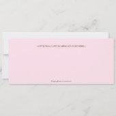 Faire-part de naissance bébé Pointe Polka (rose) (Dos)