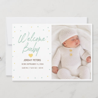 Faire-part de naissance Bébé pois