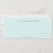 Faire-part de naissance bébé pois (bleu aqua) (Dos)