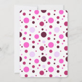 Faire-part de naissance Bébé pois rose (Dos)
