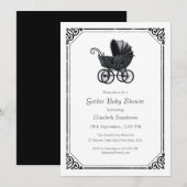 Faire-part de naissance bébé pour poussette gothiq (Devant / Derrière)