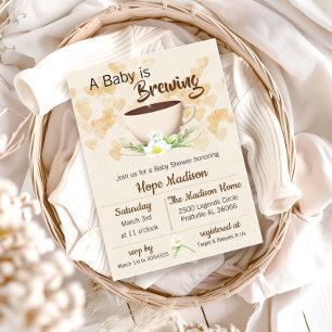 Faire-Part de Naissance Bébé Prépare du Café