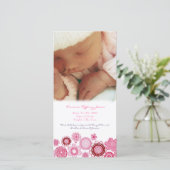 Faire-part de naissance bébé sur mesure fait Carte (Debout devant)