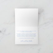 Faire-part de naissance bébé thème coquillage bleu (Intérieur)