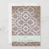 Faire-part de naissance bébé vert classique (Dos)