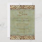 Faire-part de naissance bébé Vintage Brown vert (Dos)